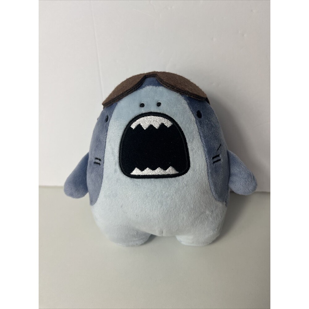 Samezu Eyeglass Jaggy Shark Plush Stuffed Animal Anime Clever Idiots Blue 6"